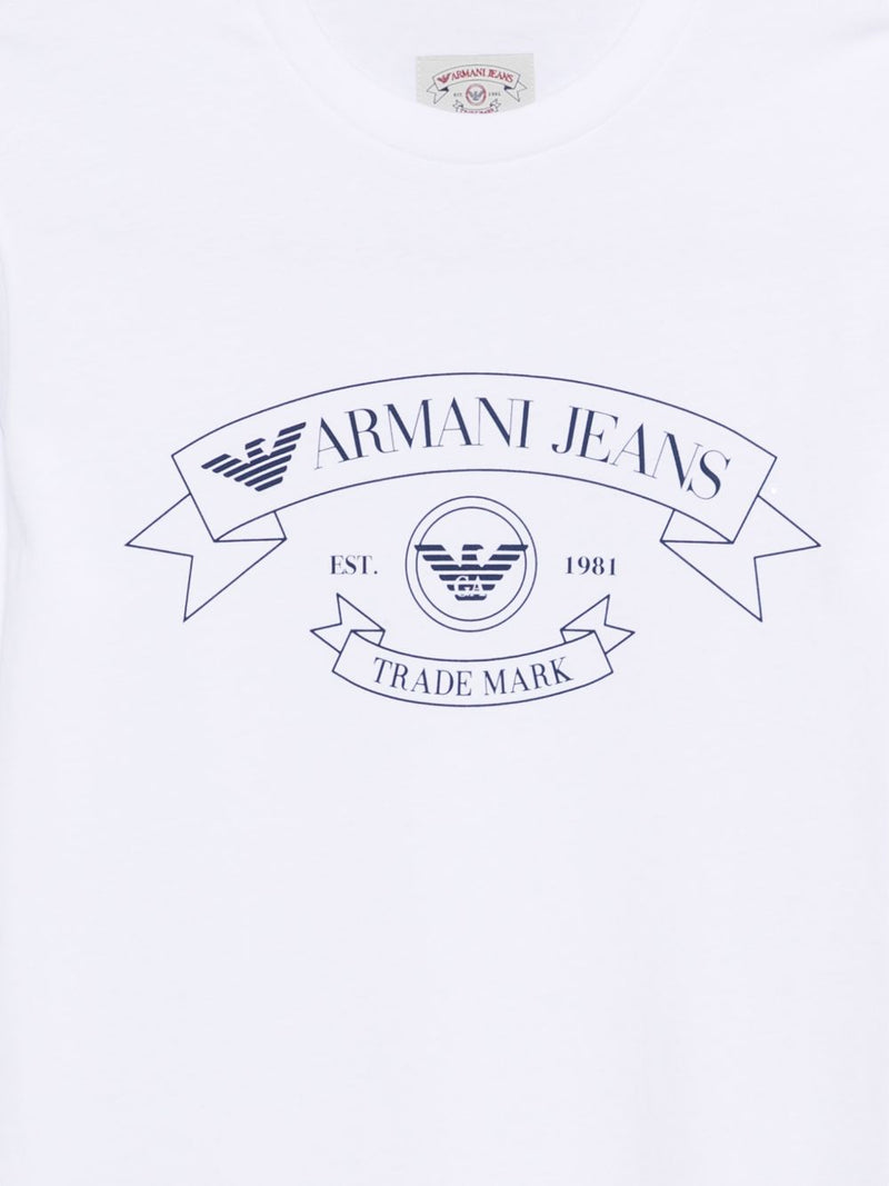 Emporio Armani Logo cotton t-shirt | Urbalenti™ NYC