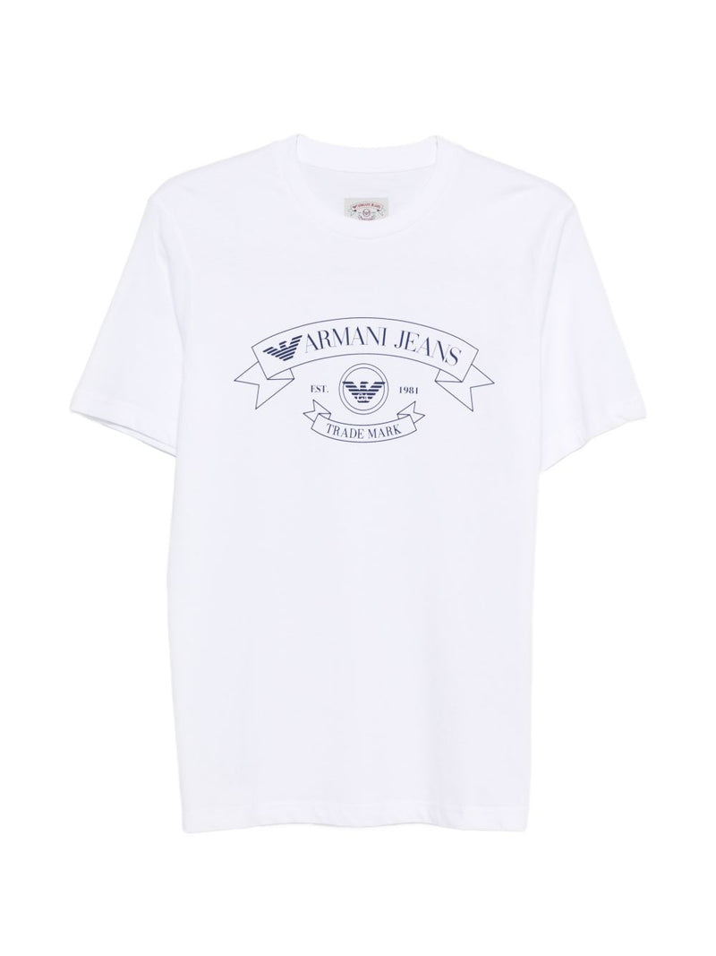 Emporio Armani Logo cotton t-shirt | Urbalenti™ NYC