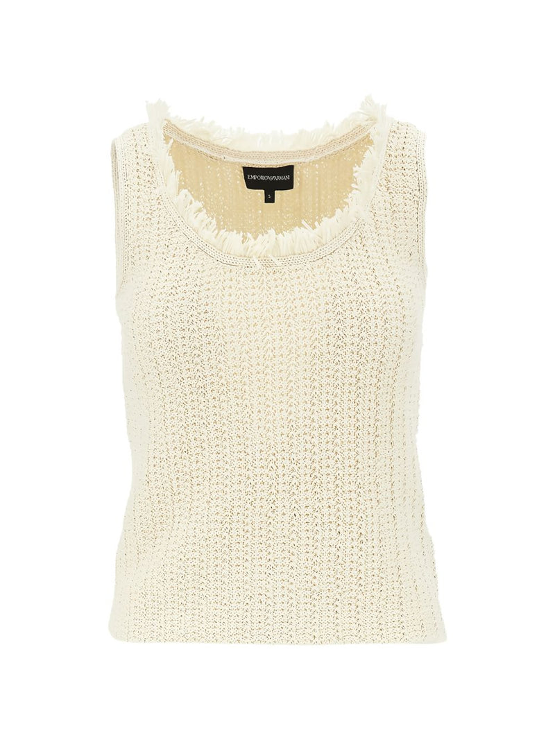 Emporio Armani Cotton blend tank top | Urbalenti™ NYC