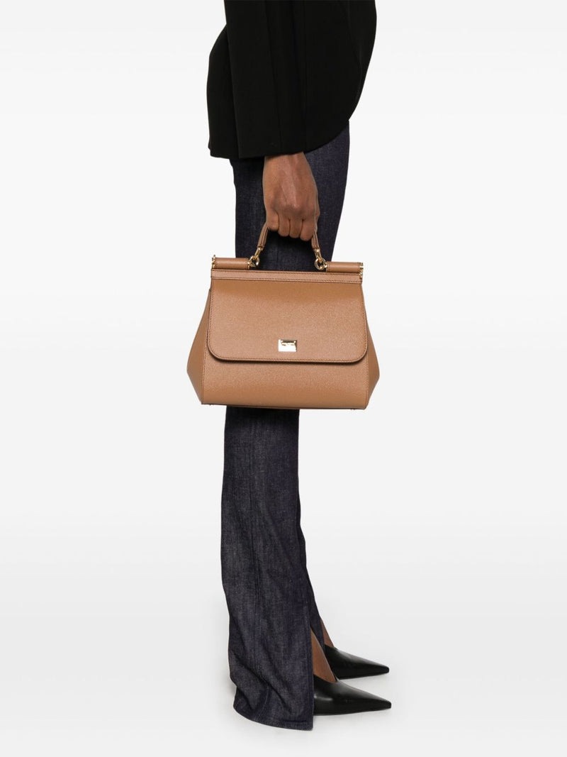 Dolce & Gabbana Dolce & Gabbana Sicily Large Handbag In Dauphine Calfskin