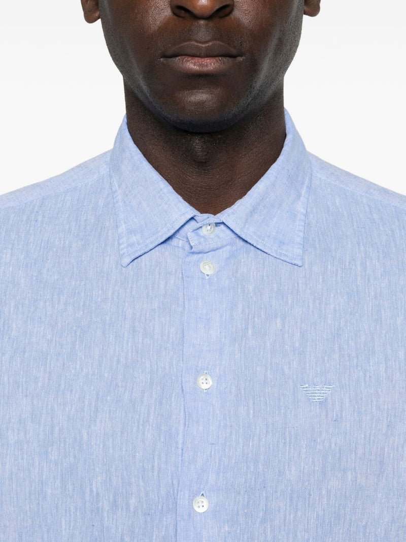 Emporio Armani Linen blend shirt | Urbalenti™ NYC