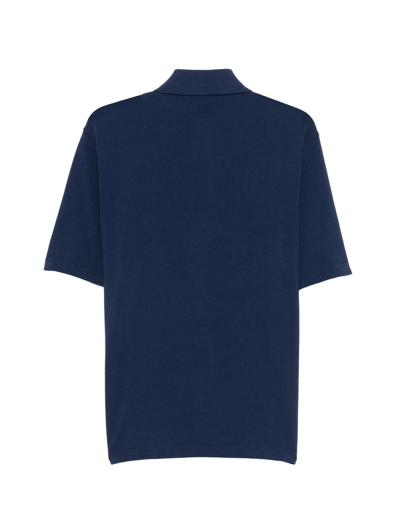 Ami Paris Ami De Couer cotton polo shirt | Urbalenti™ NYC