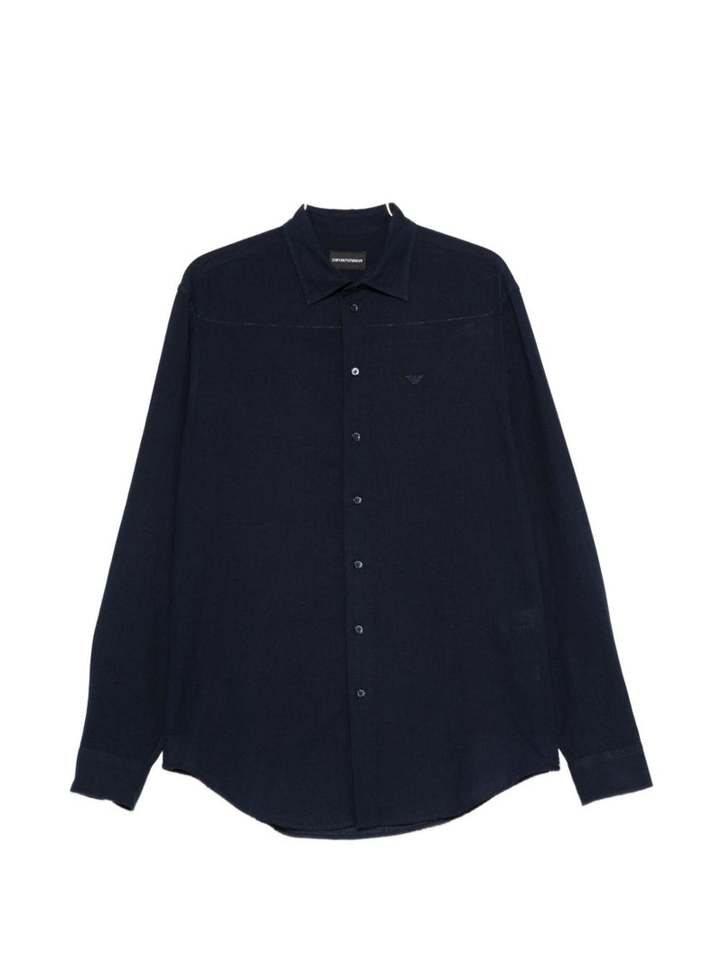 Emporio Armani Linen blend shirt | Urbalenti™ NYC
