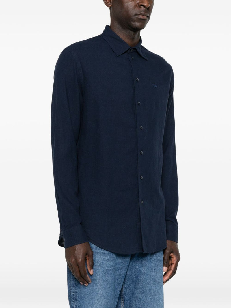 Emporio Armani Linen blend shirt | Urbalenti™ NYC