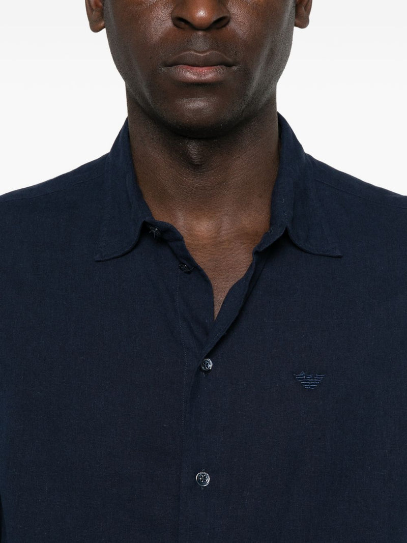 Emporio Armani Linen blend shirt | Urbalenti™ NYC