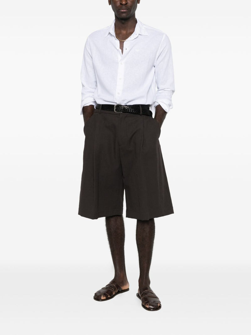 Emporio Armani Linen blend shirt | Urbalenti™ NYC
