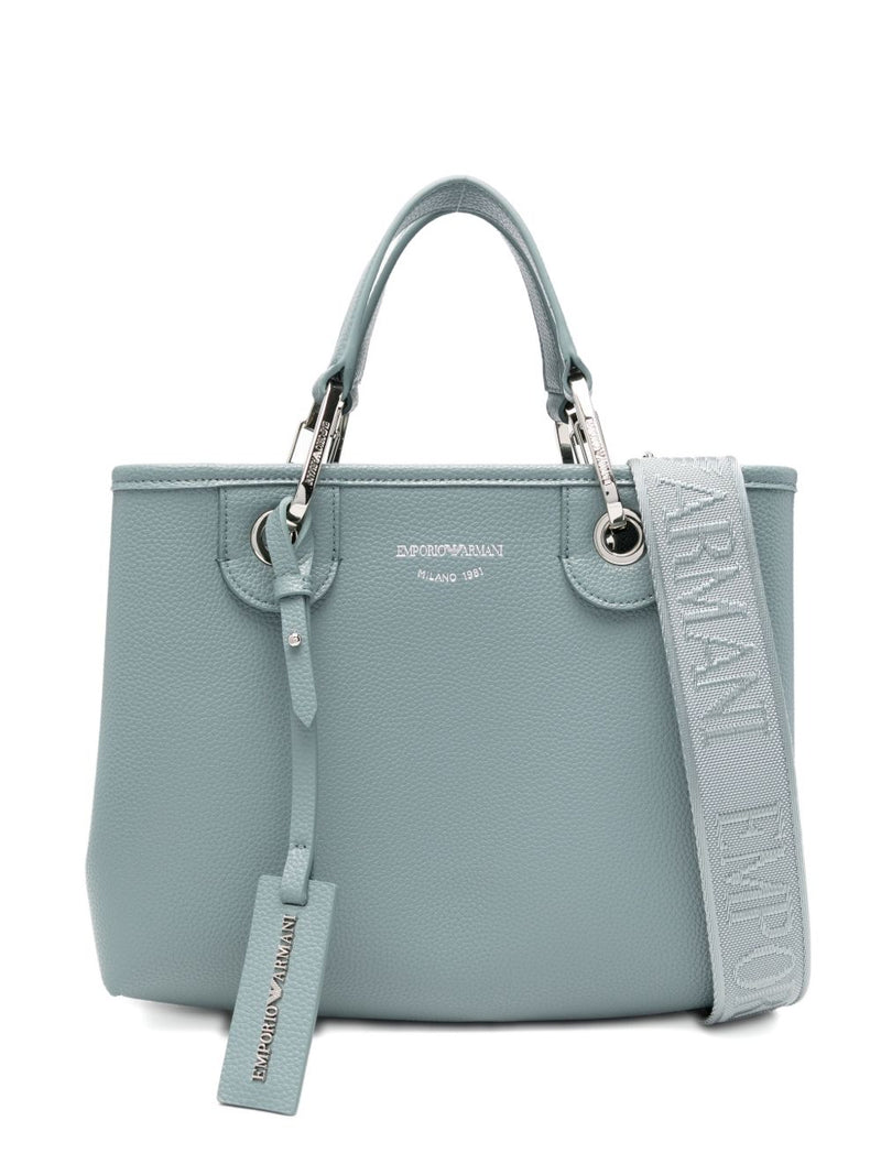 Emporio Armani Small Myea Shopper Bag With Deer Print | Urbalenti™ NYC