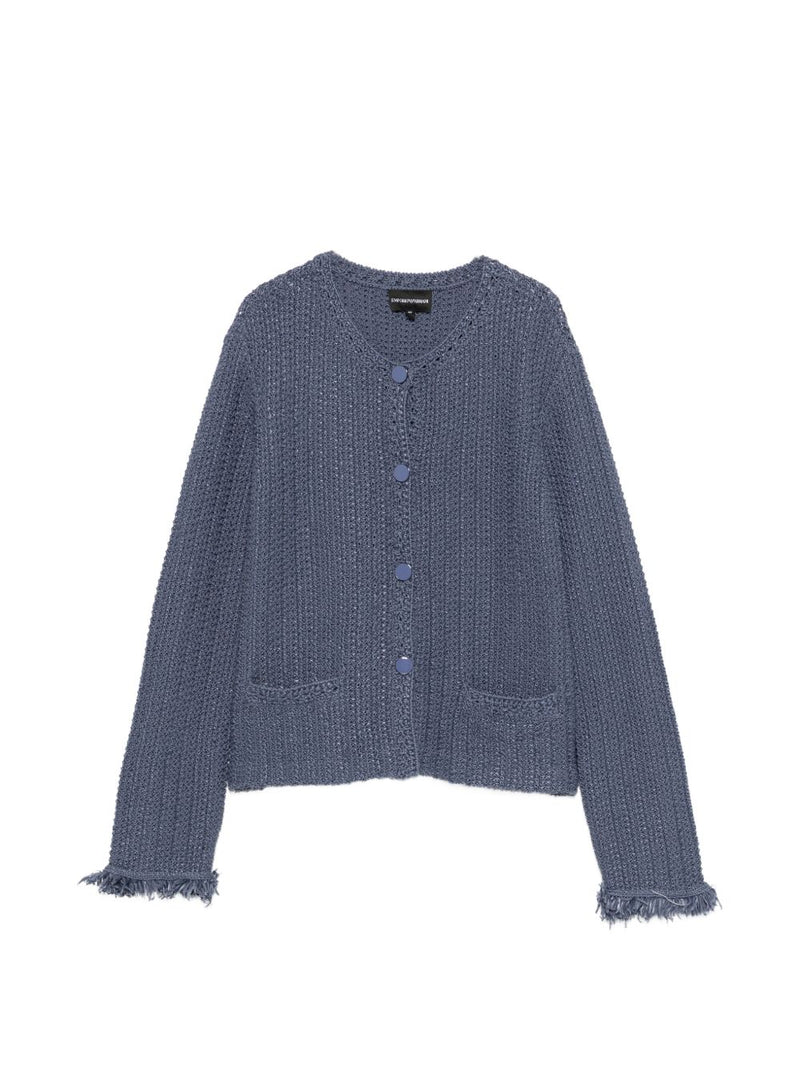 Emporio Armani Cotton blend blazer jacket | Urbalenti™ NYC