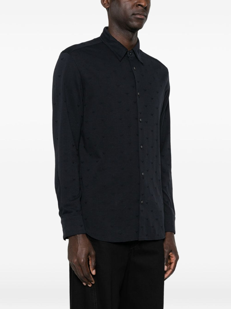 Emporio Armani Logo cotton shirt | Urbalenti™ NYC