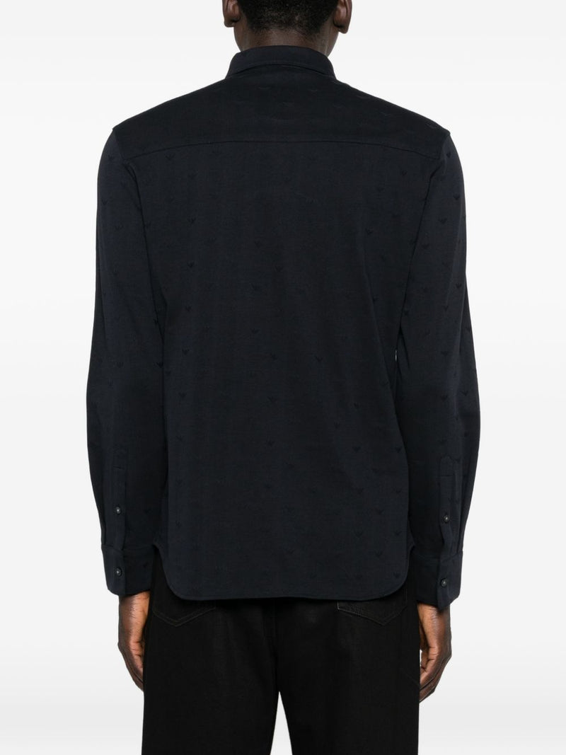 Emporio Armani Logo cotton shirt | Urbalenti™ NYC