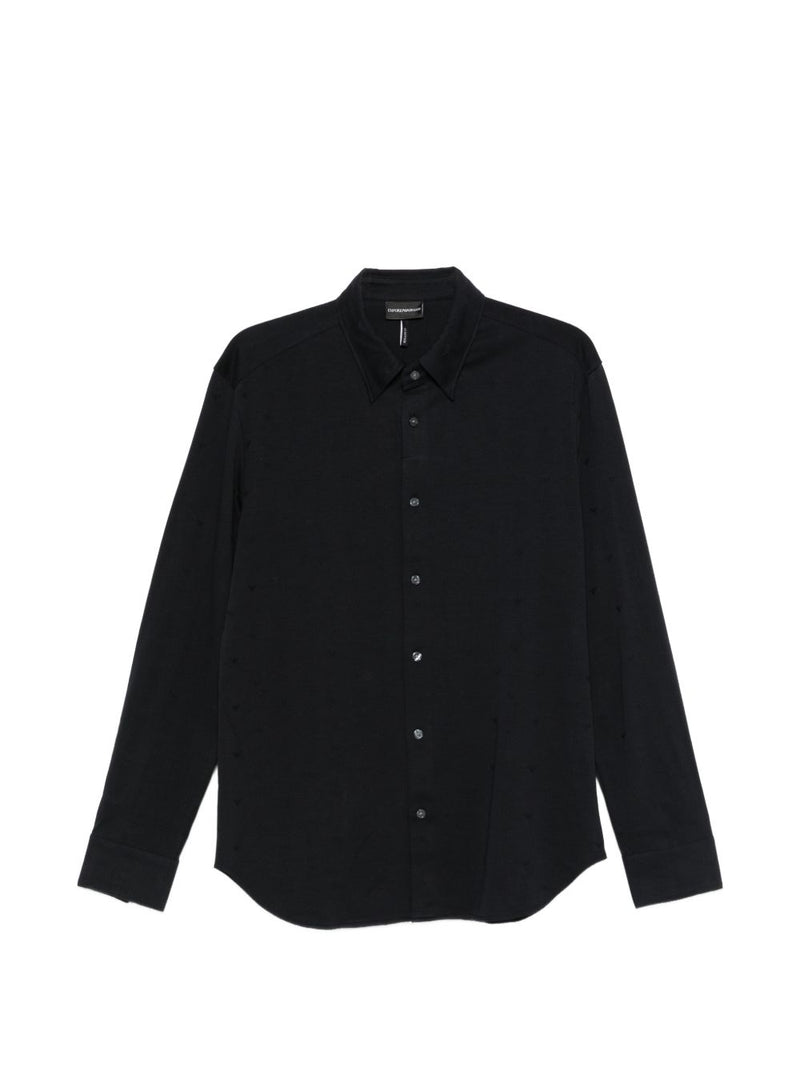 Emporio Armani Logo cotton shirt | Urbalenti™ NYC