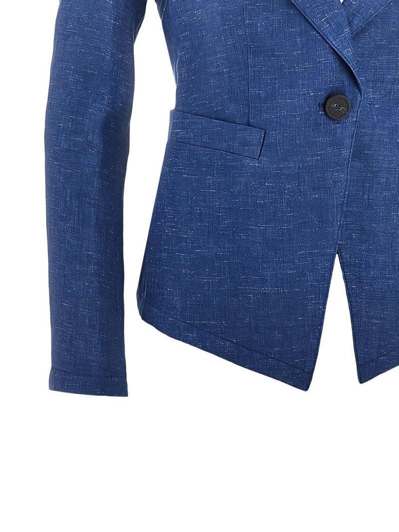 Emporio Armani Linen single-breasted jacket | Urbalenti™ NYC