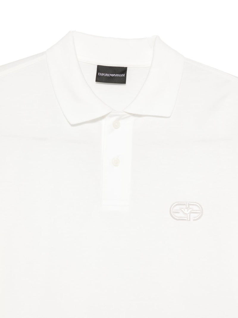 Emporio Armani Logo cotton polo shirt | Urbalenti™ NYC