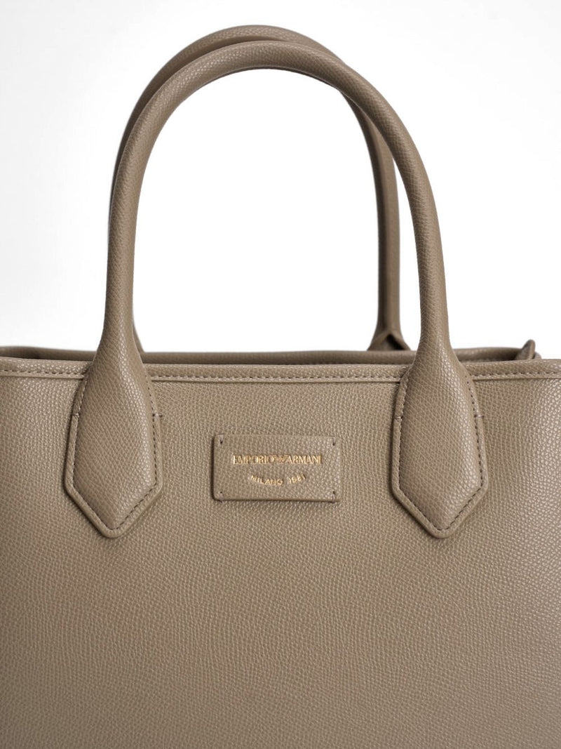 Emporio Armani Medium Finish Palmellato Shopper Bag | Urbalenti™ NYC