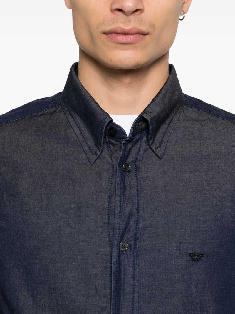 Emporio Armani Denim cotton shirt | Urbalenti™ NYC