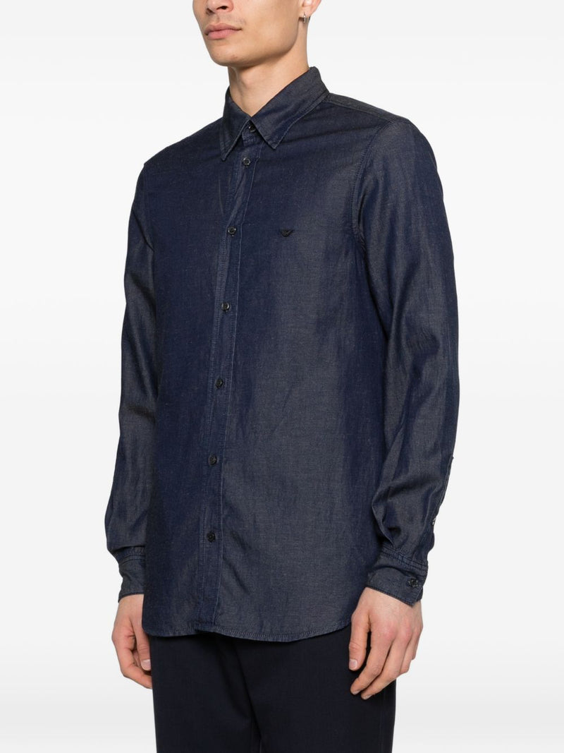 Emporio Armani Denim cotton shirt | Urbalenti™ NYC