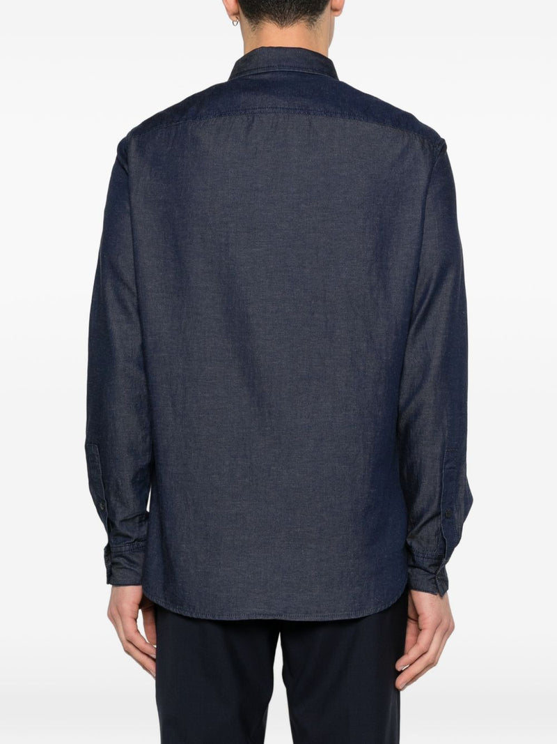 Emporio Armani Denim cotton shirt | Urbalenti™ NYC