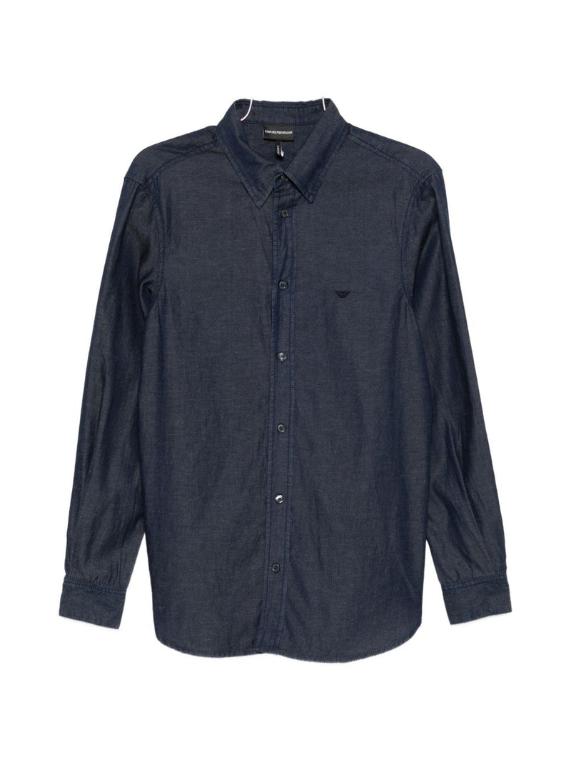 Emporio Armani Denim cotton shirt | Urbalenti™ NYC