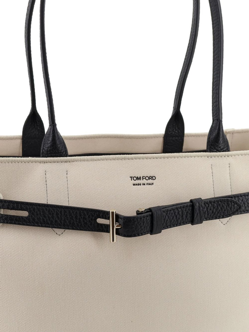 Tom Ford Canvas And Leather Audrey Medium Tote Bag | Urbalenti™... | Urbalenti™ NYC