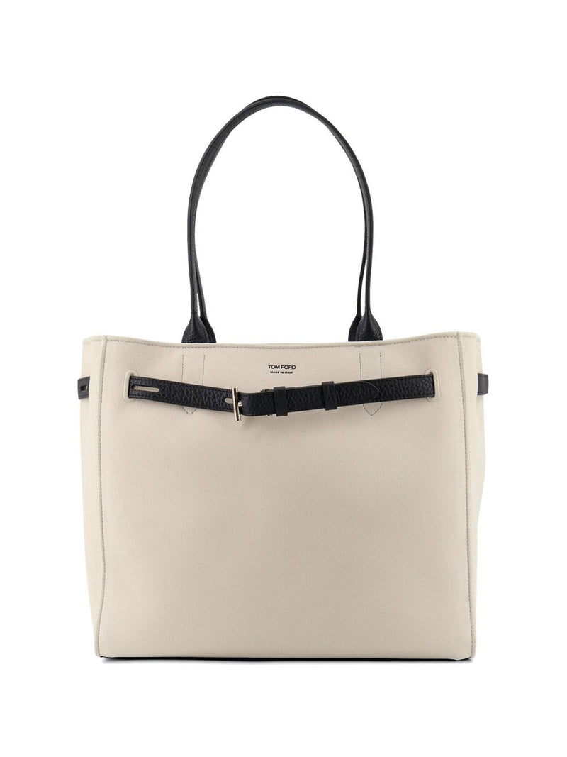 Tom Ford Canvas And Leather Audrey Medium Tote Bag | Urbalenti™... | Urbalenti™ NYC