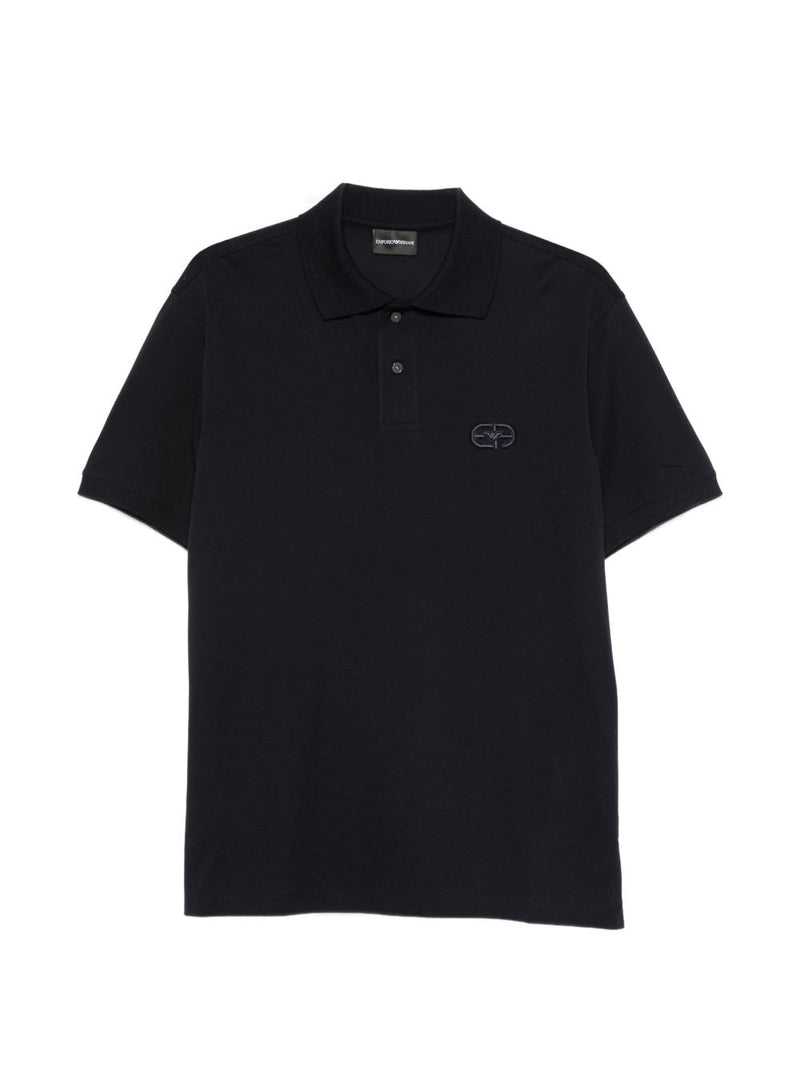 Emporio Armani Logo cotton polo shirt | Urbalenti™ NYC