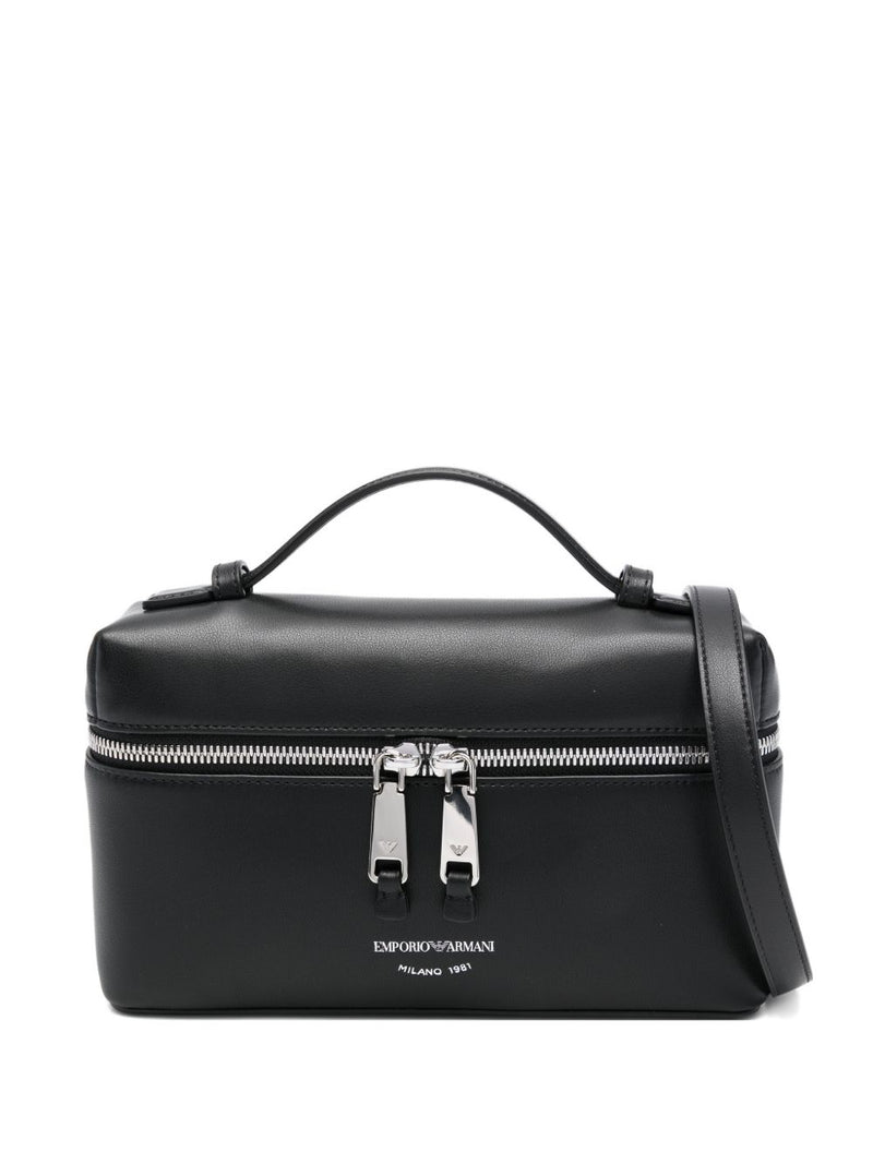 Emporio Armani Nappa Leather Shoulder Vanity Case | Urbalenti™ NYC