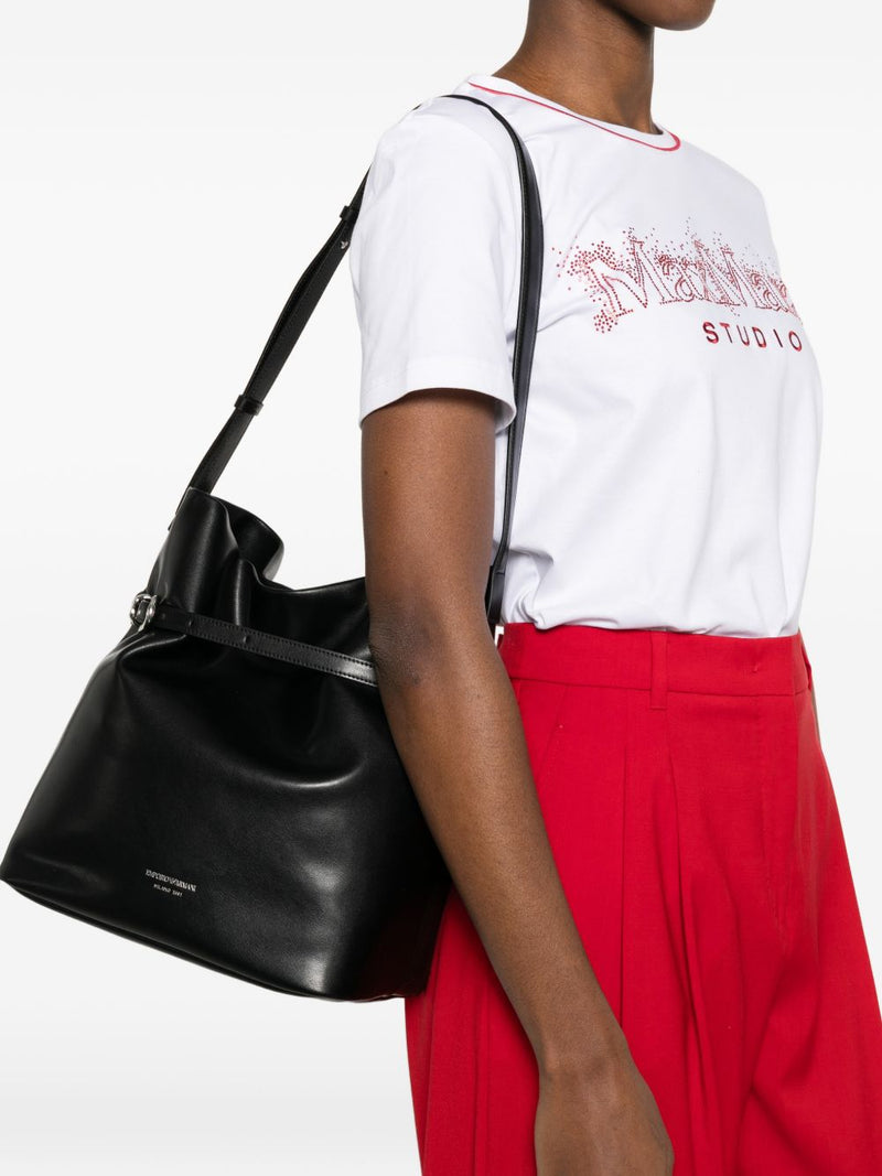 Emporio Armani Leather Bucket Bag | Urbalenti™ NYC