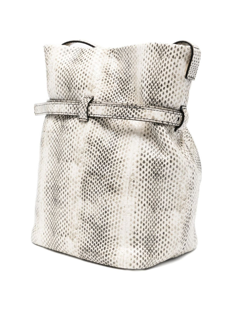 EMPORIO ARMANI EXCLUSIVE Python-Print Leather Bucket Bag | Urbalenti™ NYC