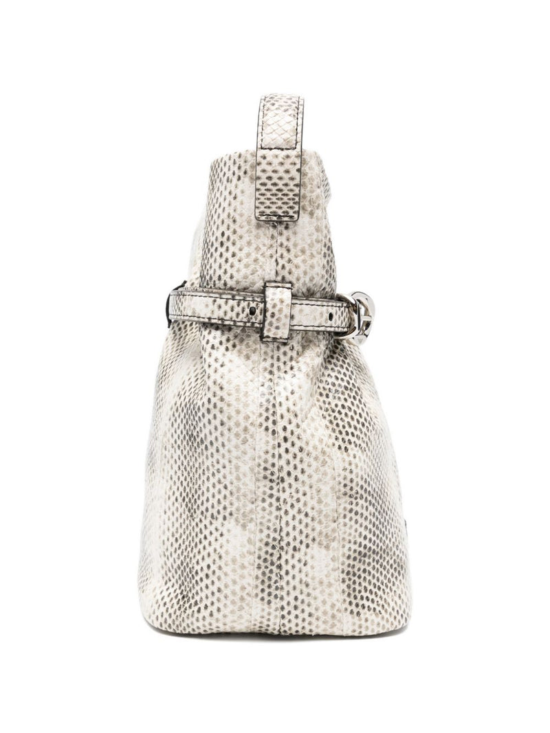 EMPORIO ARMANI EXCLUSIVE Python-Print Leather Bucket Bag | Urbalenti™ NYC
