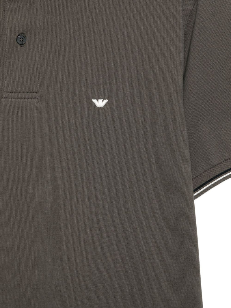 Emporio Armani Logo cotton polo shirt | Urbalenti™ NYC