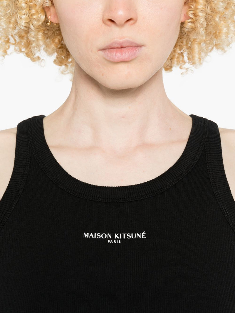 Maison Kitsuné Maison Kitsuné Maison KitsunÃ© Logo cotton tank top