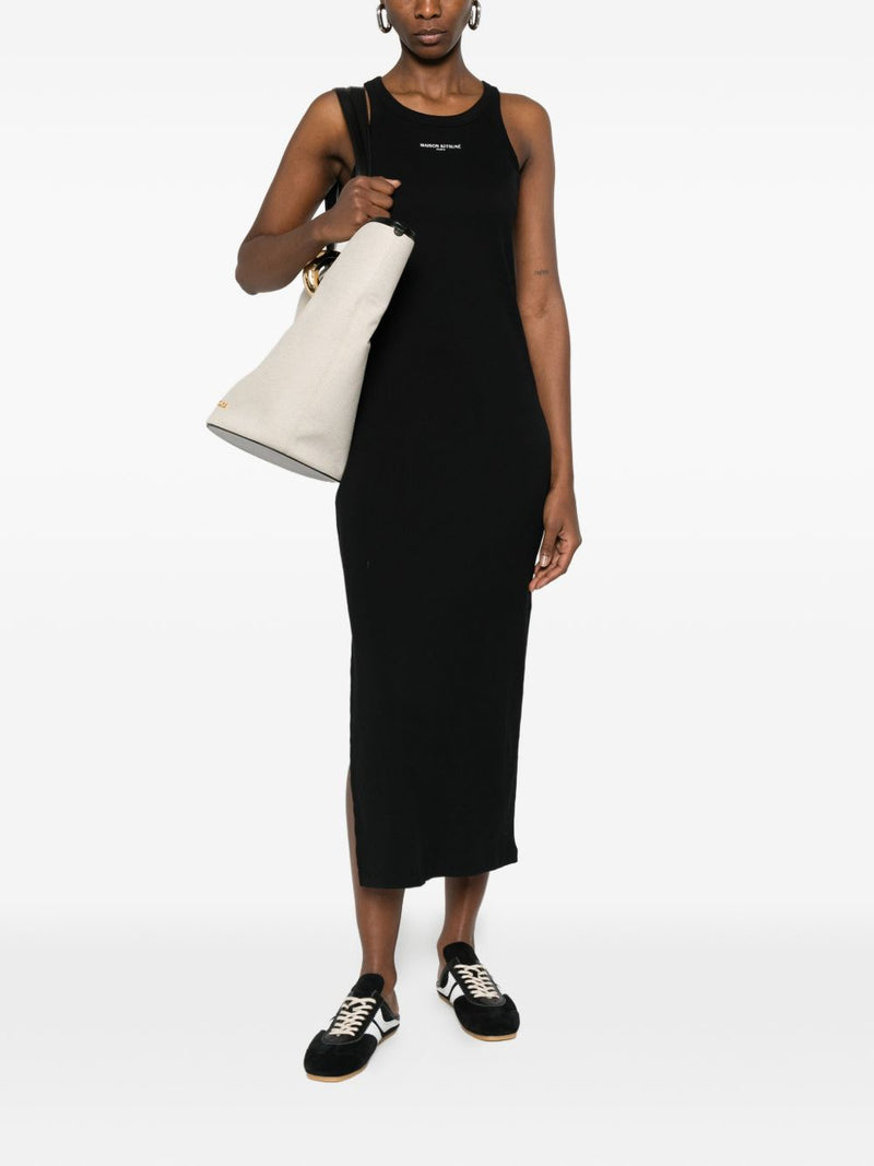 Maison Kitsuné Maison Kitsuné Maison KitsunÃ© Logo ribbed tank dress