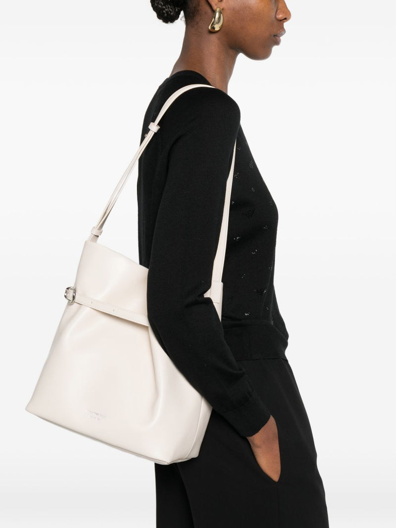 Emporio Armani Smooth Leather Medium Bucket Bag | Urbalenti | Urbalenti™... | Urbalenti™ NYC