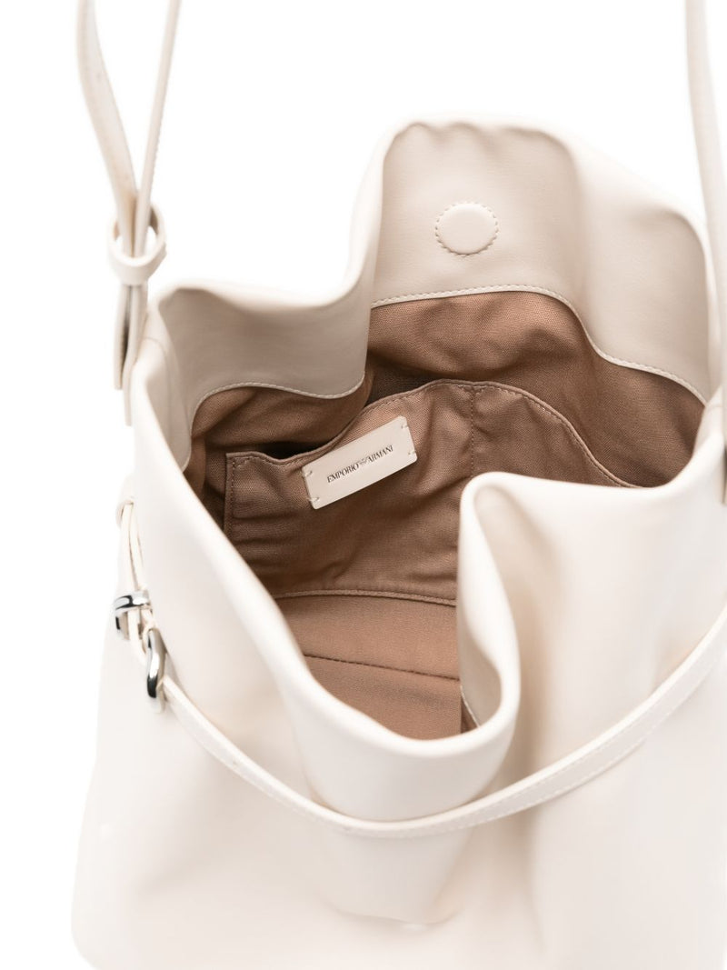 Emporio Armani Smooth Leather Medium Bucket Bag | Urbalenti | Urbalenti™... | Urbalenti™ NYC