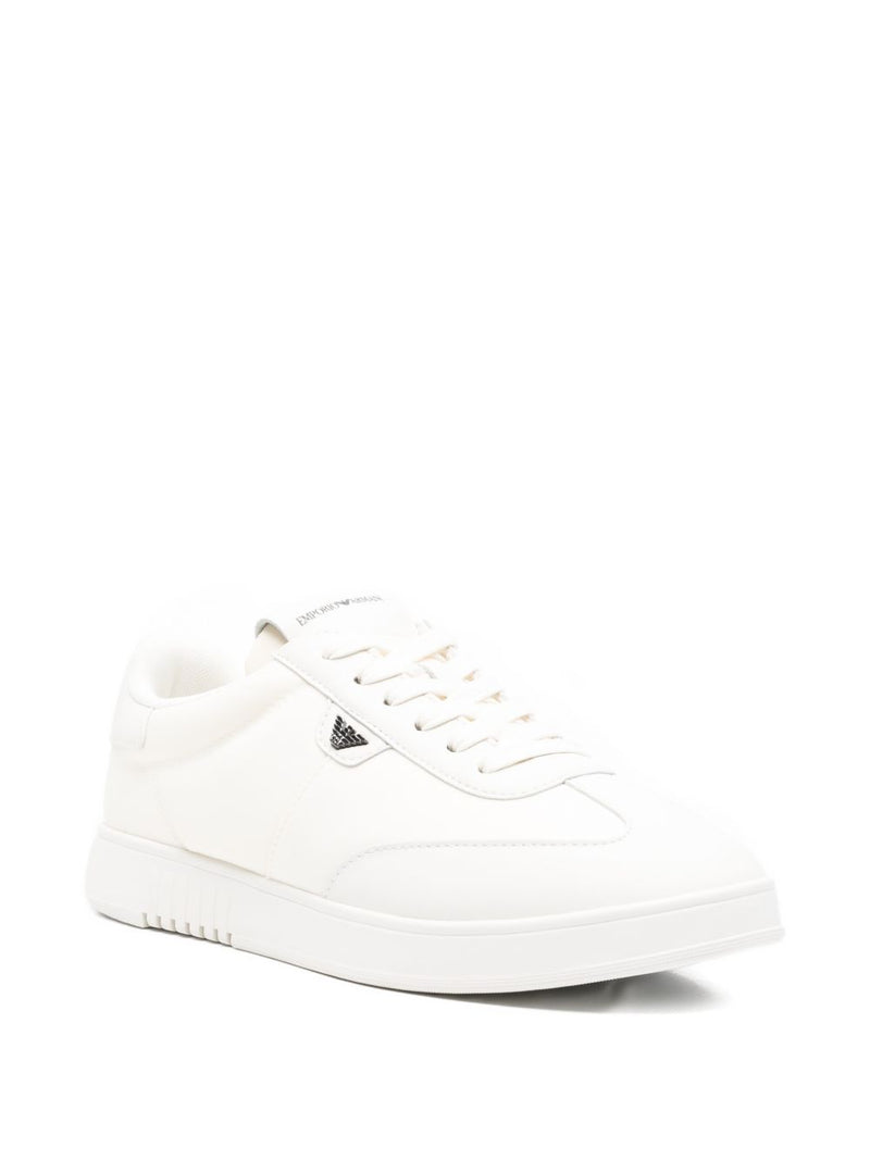 Emporio Armani Emporio Armani Nylon sneakers with leather details