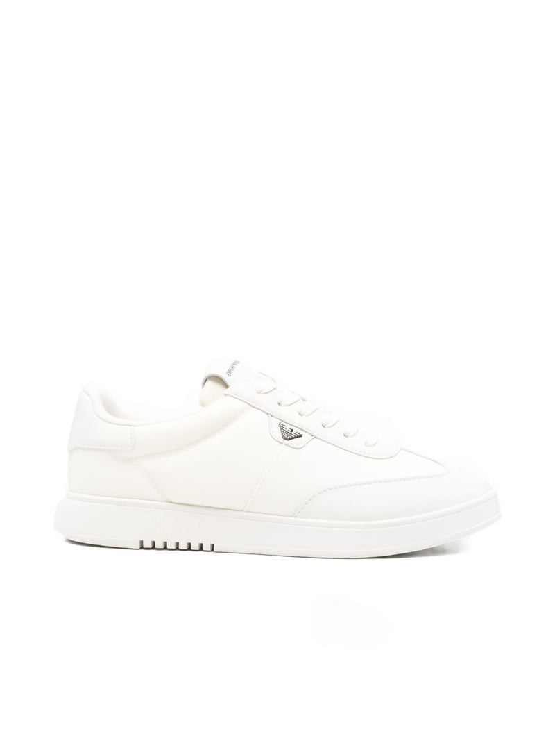 Emporio Armani Emporio Armani Nylon sneakers with leather details