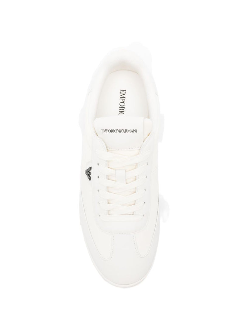 Emporio Armani Emporio Armani Nylon sneakers with leather details