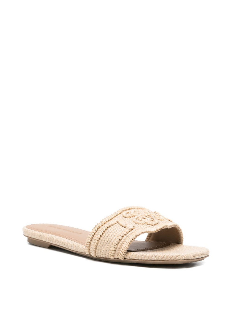EMPORIO ARMANI EXCLUSIVE Woven raffia sandals | Urbalenti™ NYC