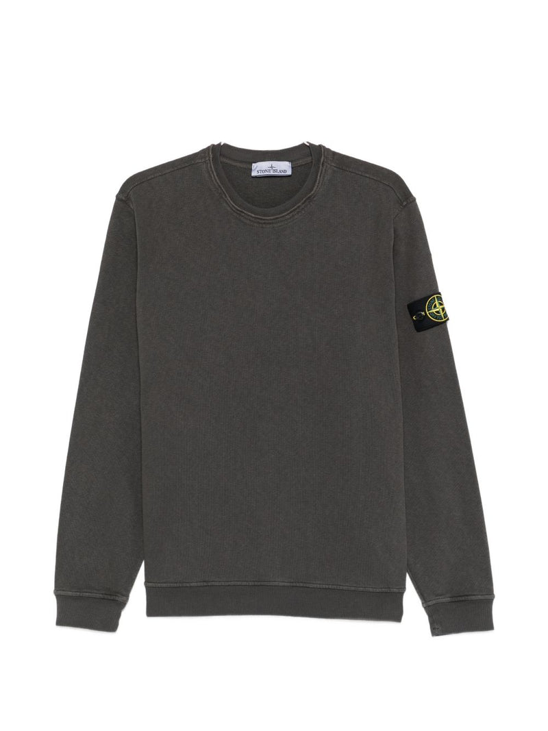 Stone Island Logo cotton crewneck sweatshirt | Urbalenti™ NYC
