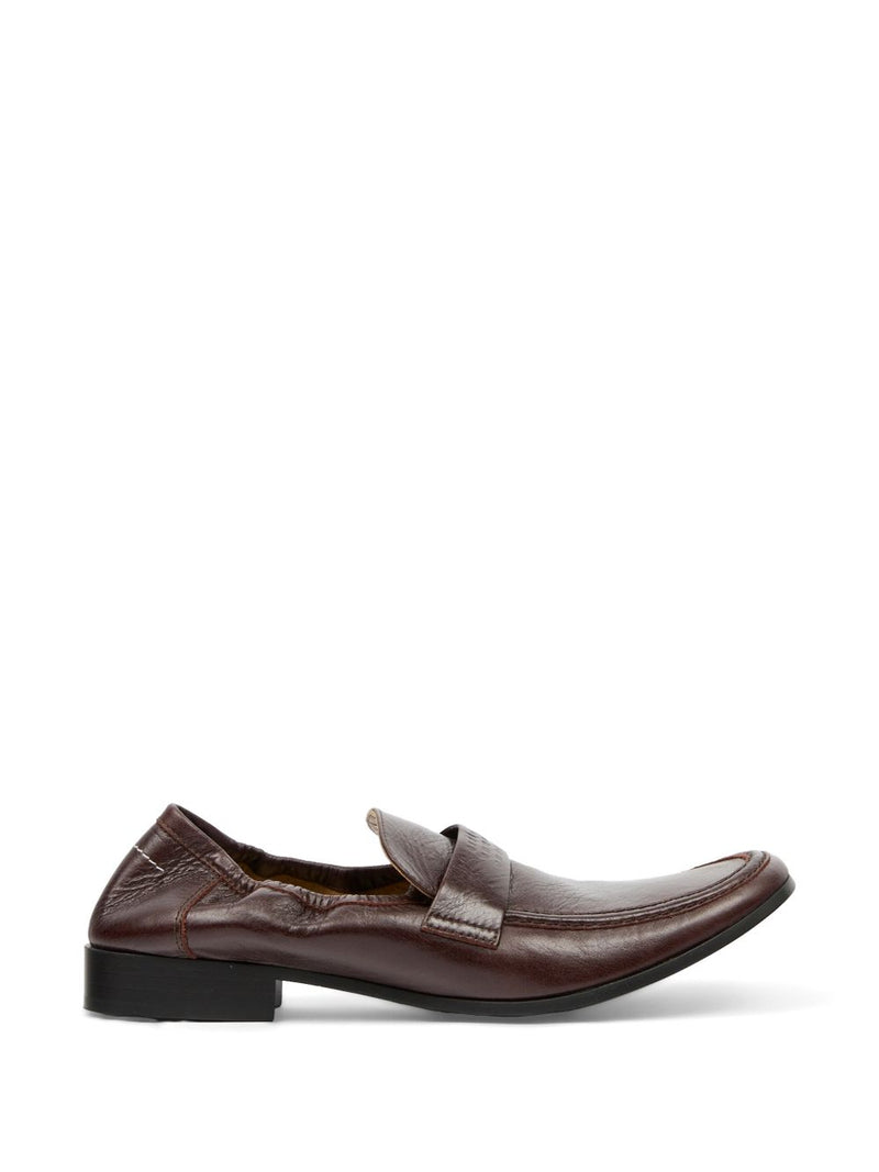 MM6 Maison Margiela Swing-toe leather loafers | Urbalenti™ NYC