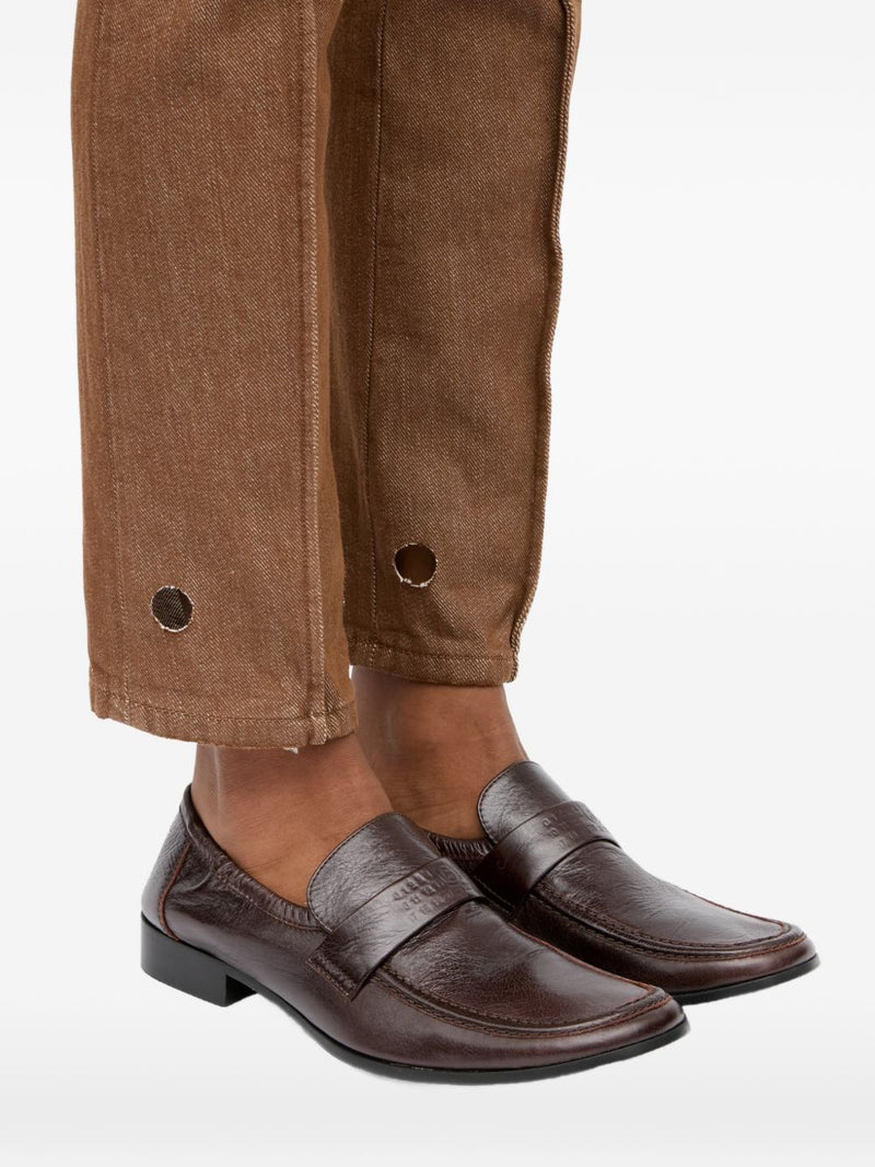 MM6 Maison Margiela Swing-toe leather loafers | Urbalenti™ NYC