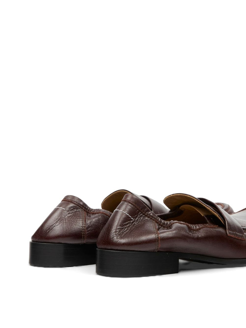 MM6 Maison Margiela Swing-toe leather loafers | Urbalenti™ NYC