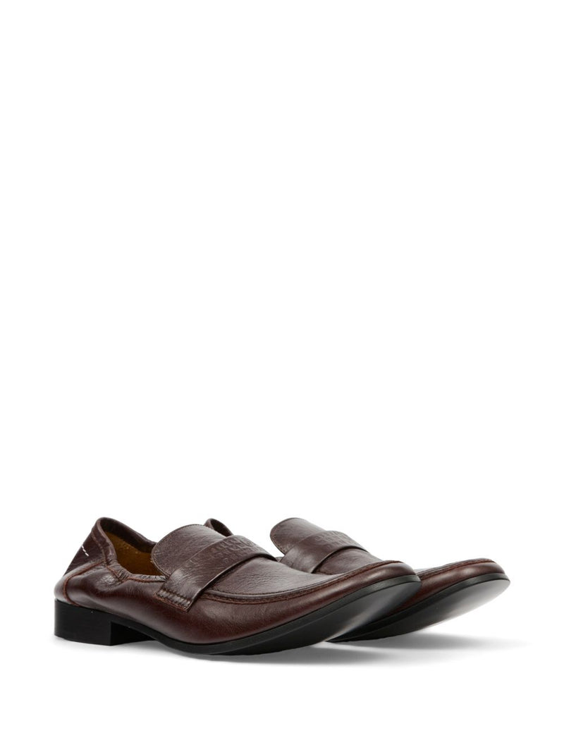 MM6 Maison Margiela Swing-toe leather loafers | Urbalenti™ NYC
