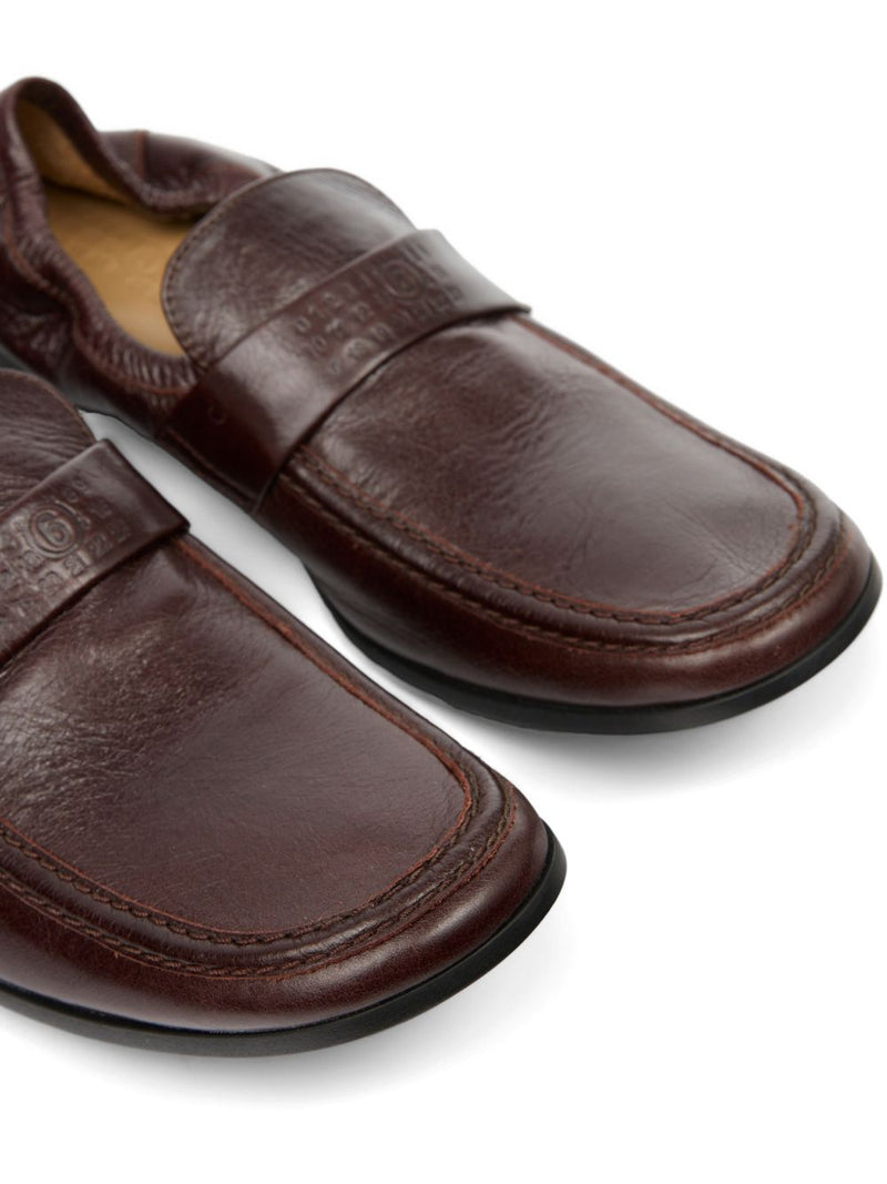 MM6 Maison Margiela Swing-toe leather loafers | Urbalenti™ NYC