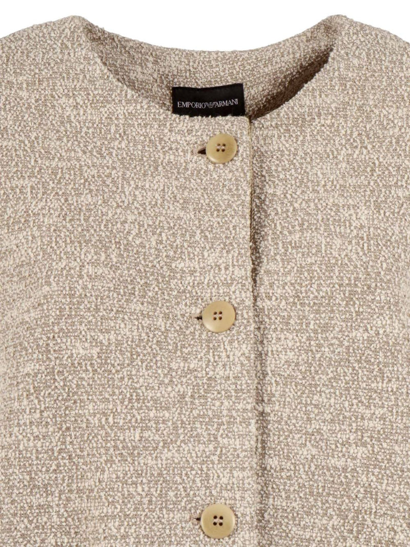 Emporio Armani Cotton blend blazer jacket | Urbalenti™ NYC
