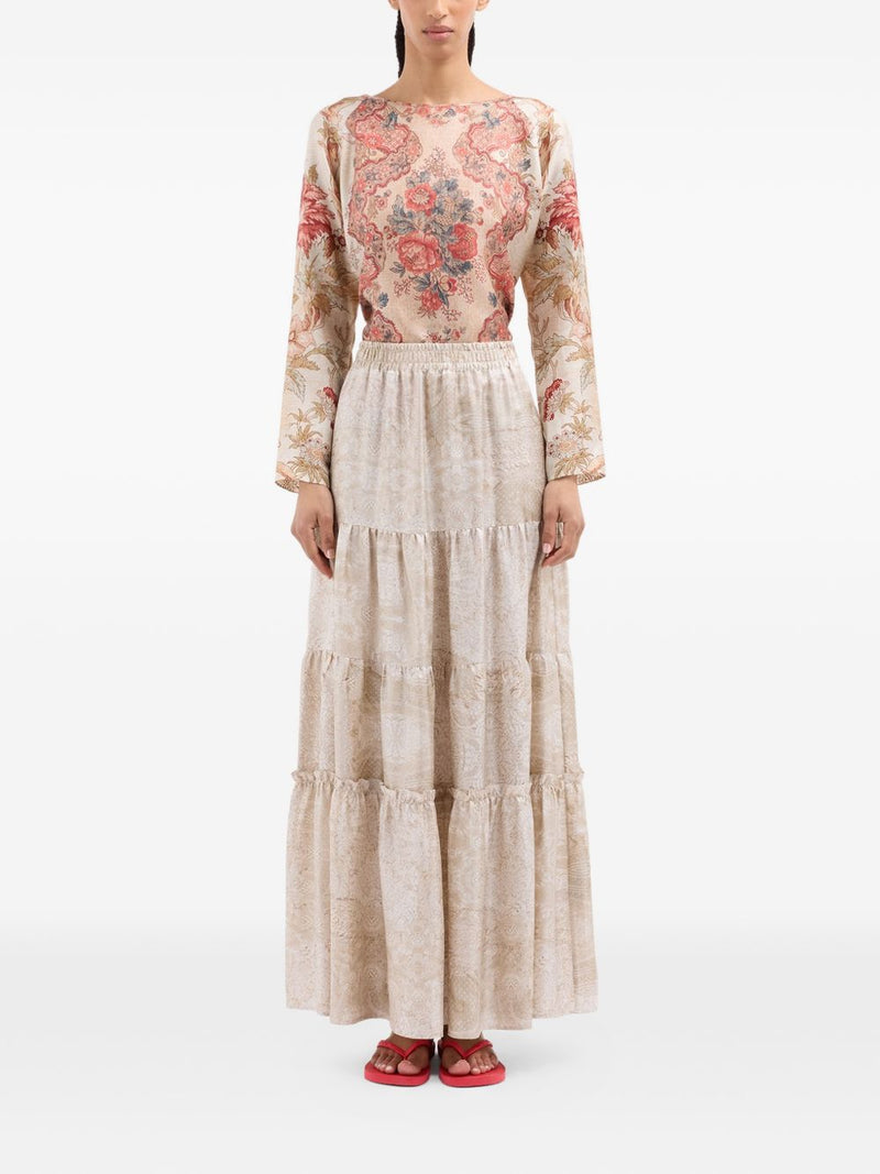 Pierre Louis Mascia Pierre Louis Mascia Silk long skirt