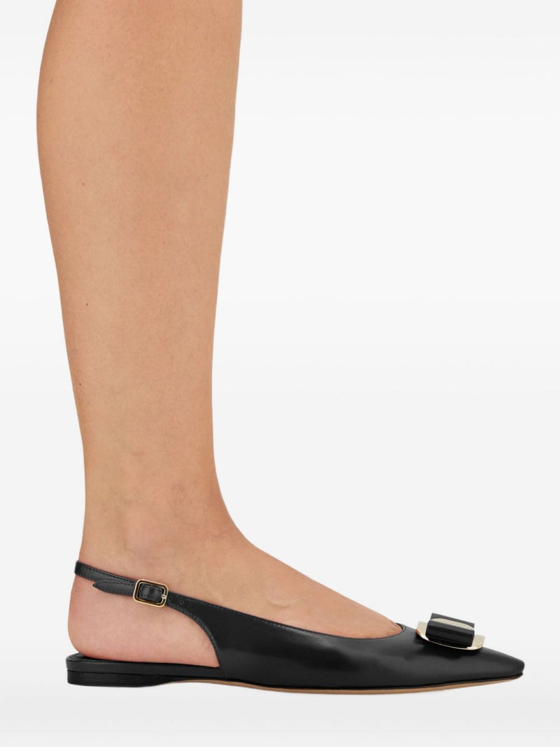Ferragamo Ferragamo New Vara Plate Flat Slingback