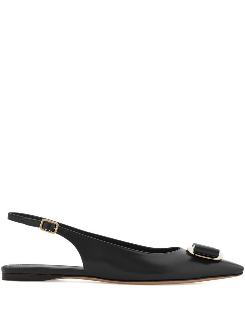 Ferragamo Ferragamo New Vara Plate Flat Slingback