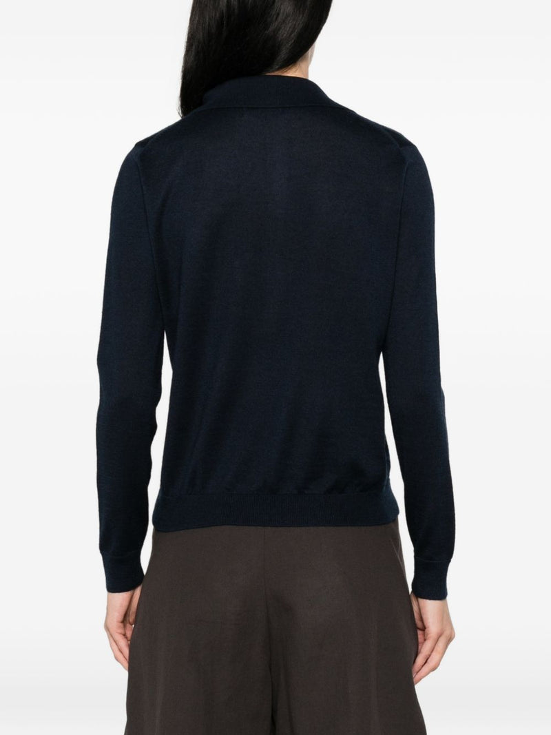 Beyou Beyou Cashmere and silk polo sweater