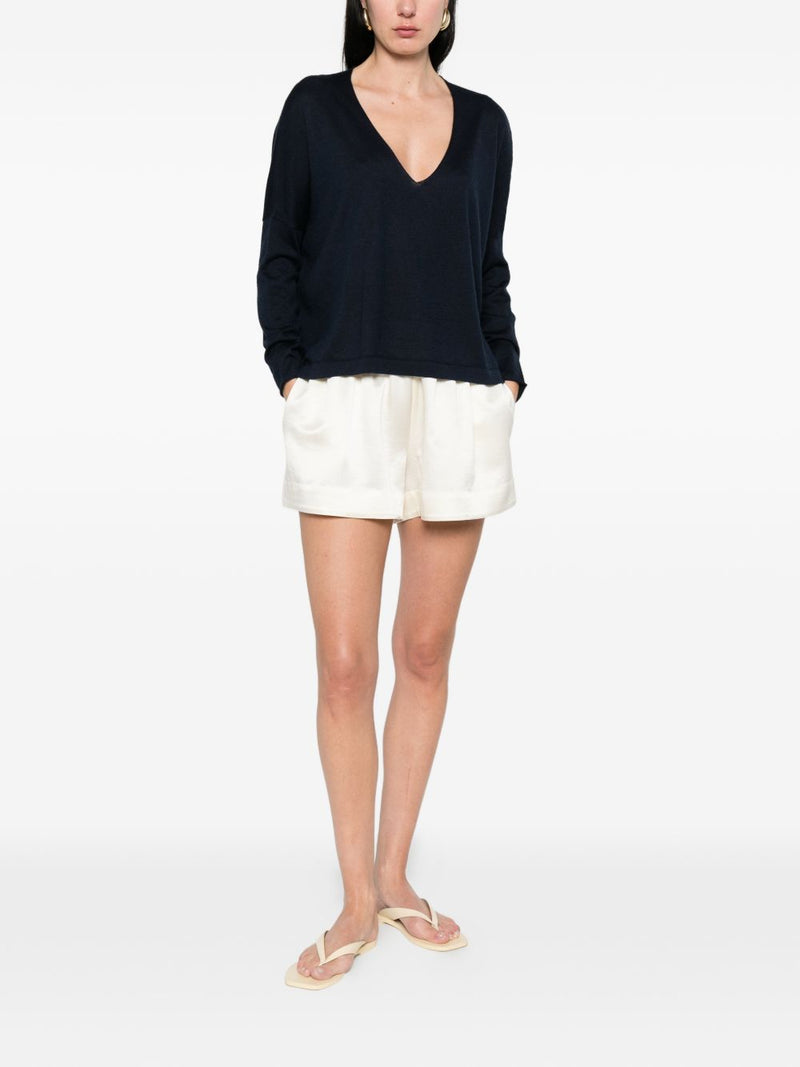 Beyou Beyou Cashmere and silk v-necked sweater